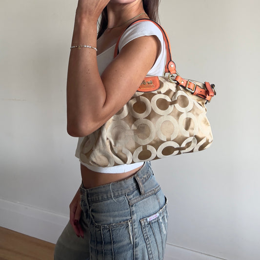 orange Coach madison bag