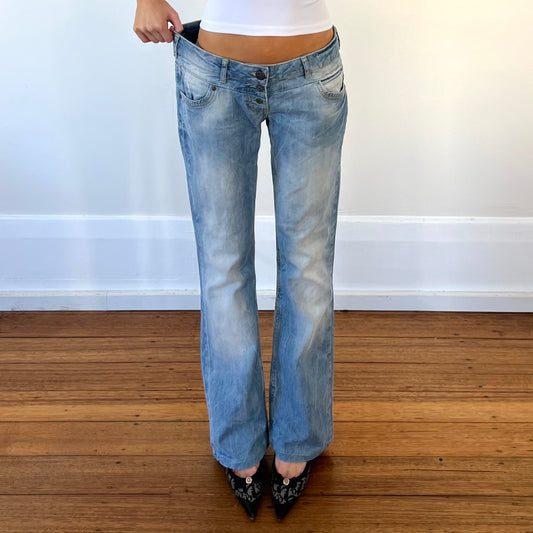 low rise bootcut jeans