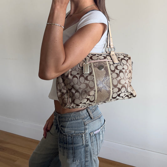 python singnature coach bag
