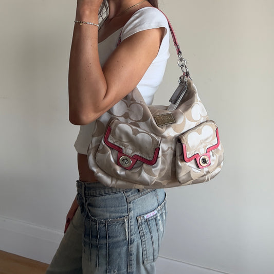 pink Coach poppy bag