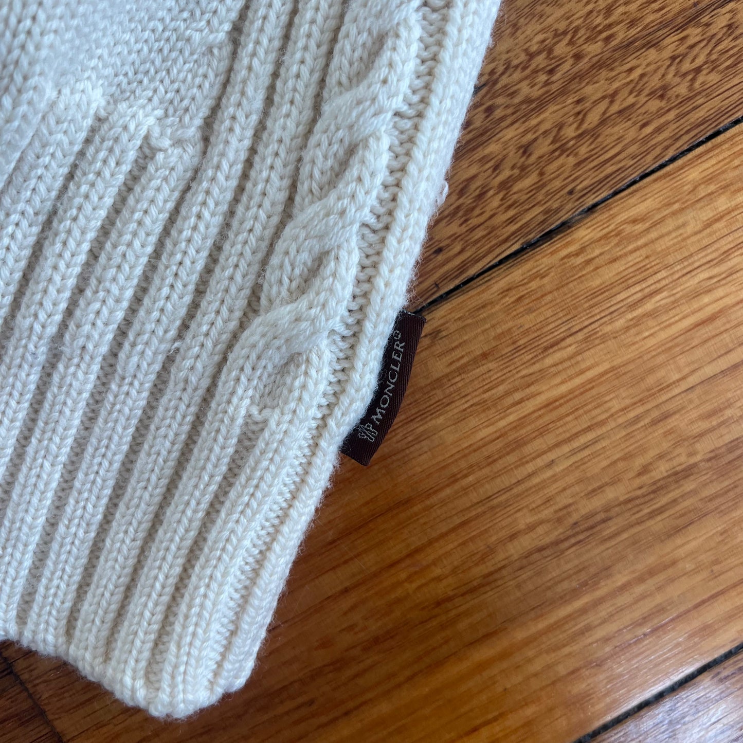 cream Moncler wool sweater