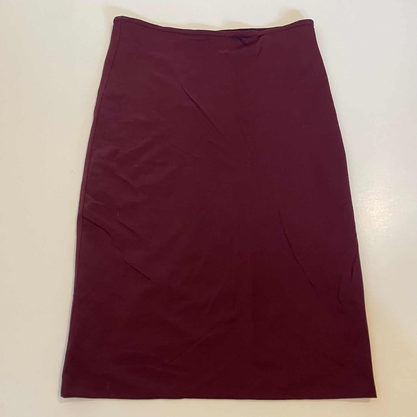 90s burgundy midi skirt