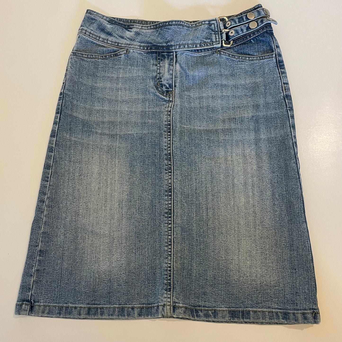 y2k denim midi skirt