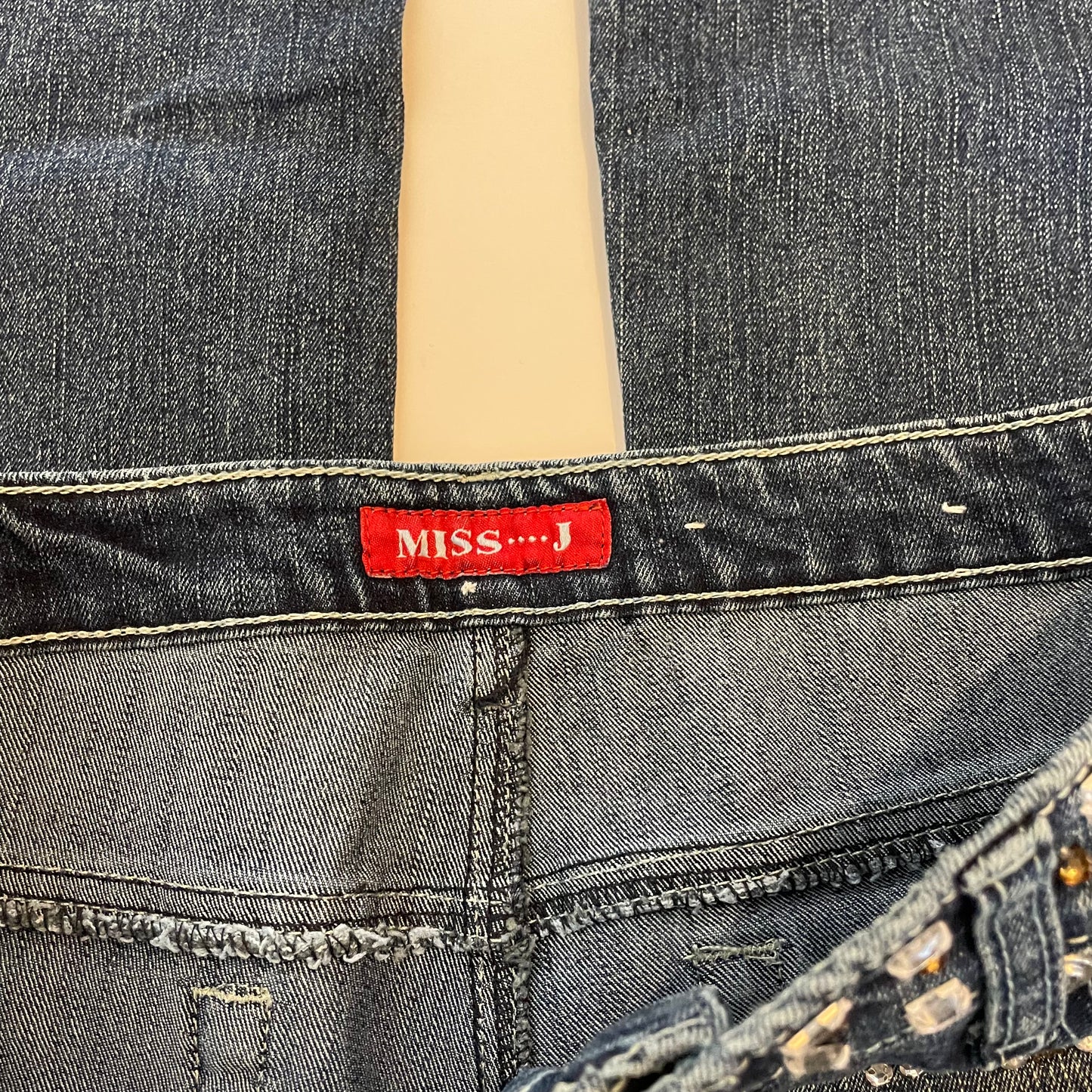 y2k bedazzled low rise flared jeans