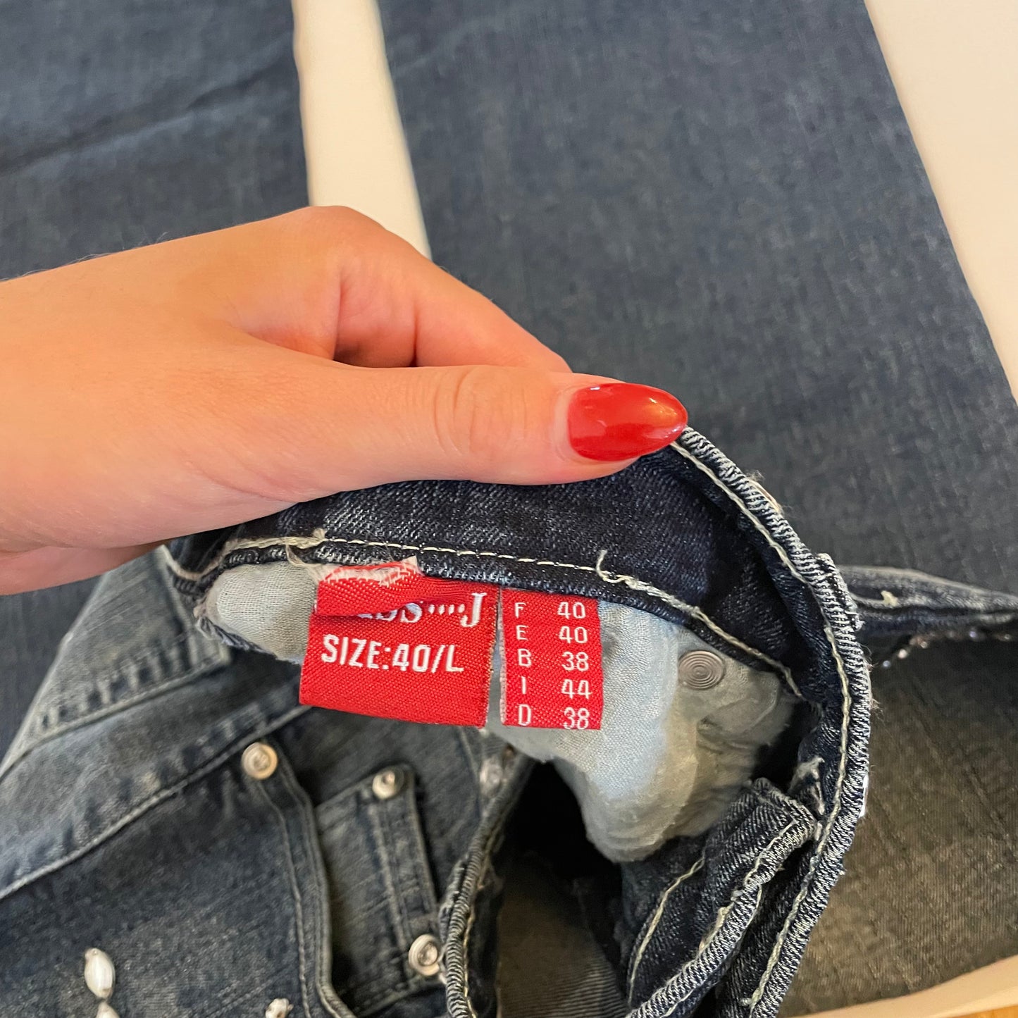 y2k bedazzled low rise flared jeans