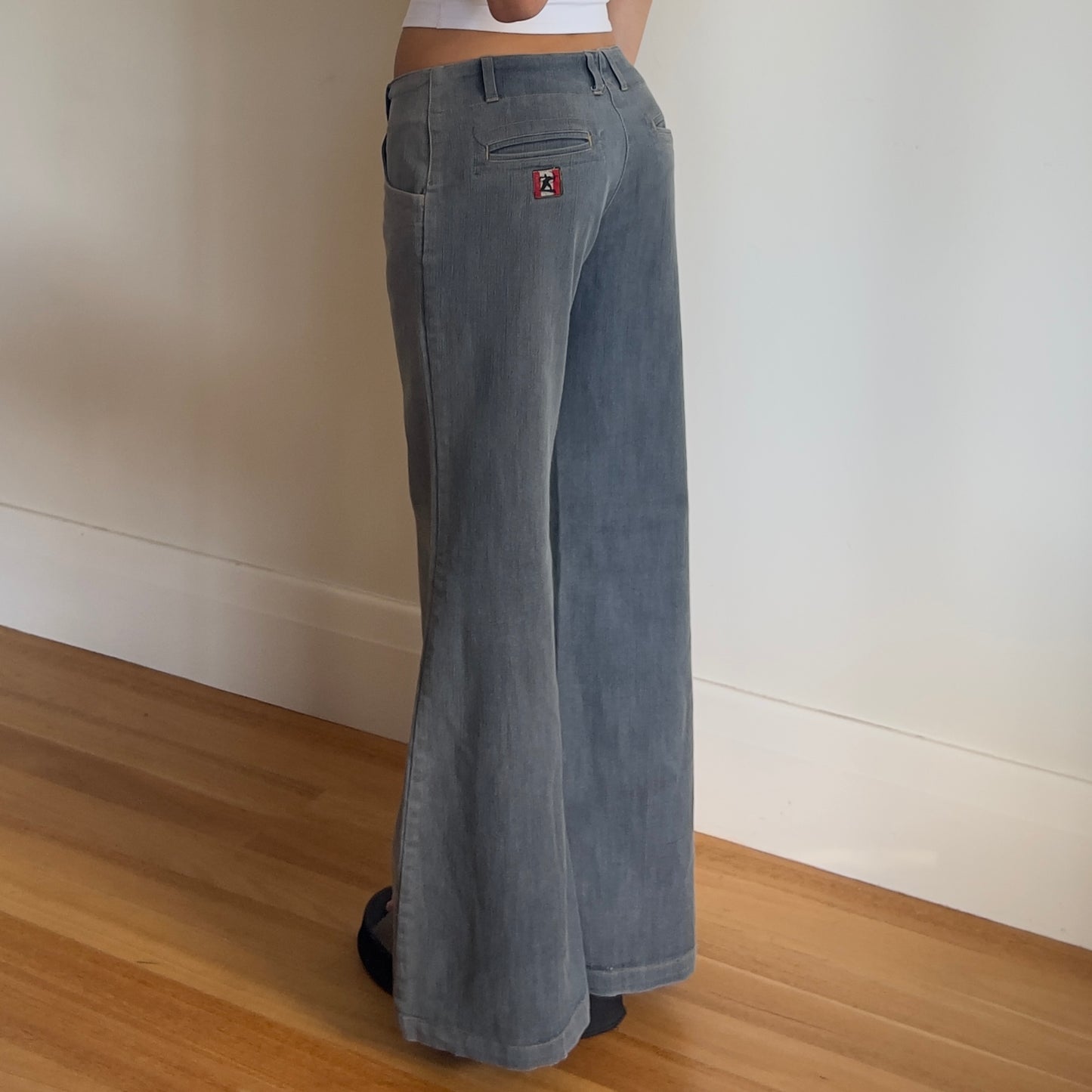 low rise wide leg jeans