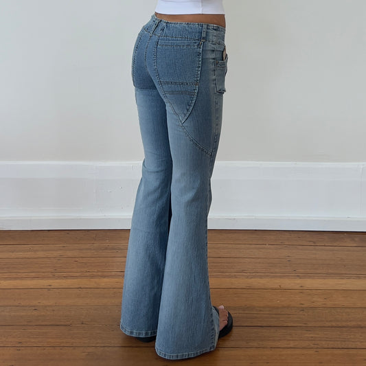 Face Off low rise flared jeans