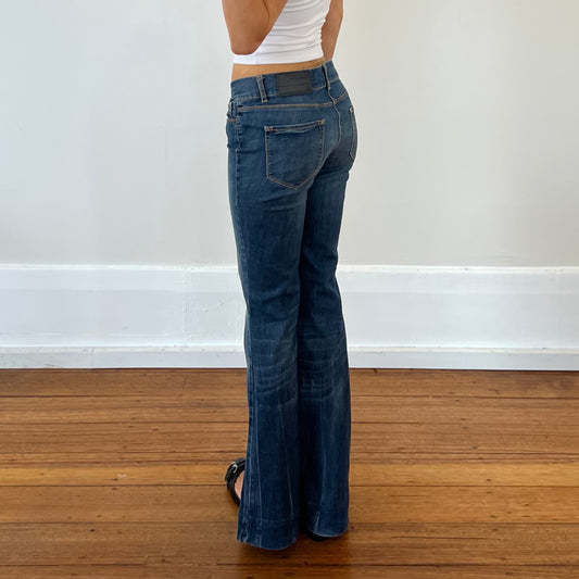 dark wash flared jeans
