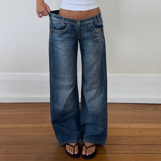 low rise wide leg jeans