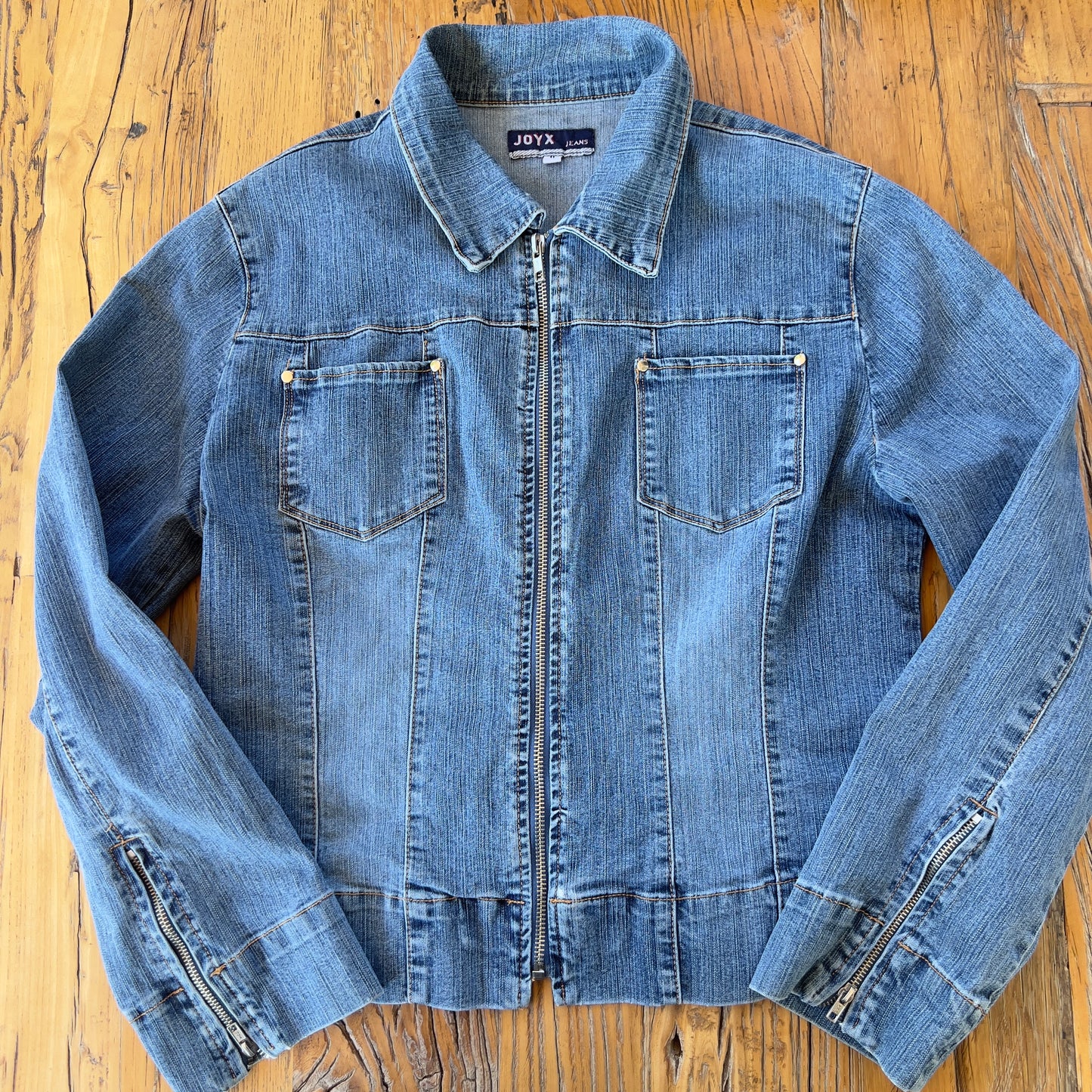 denim zip up jacket