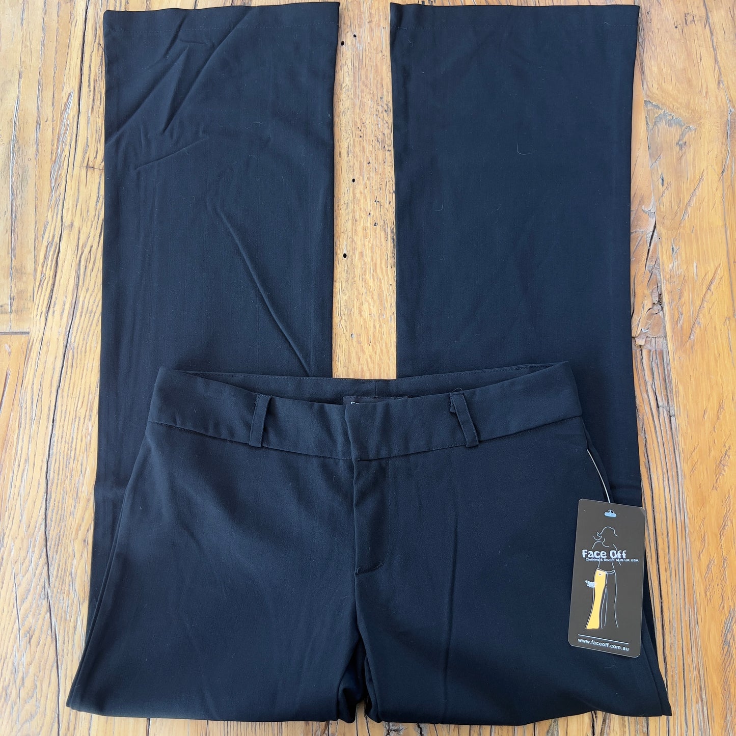 deadstock black Face Off trousers
