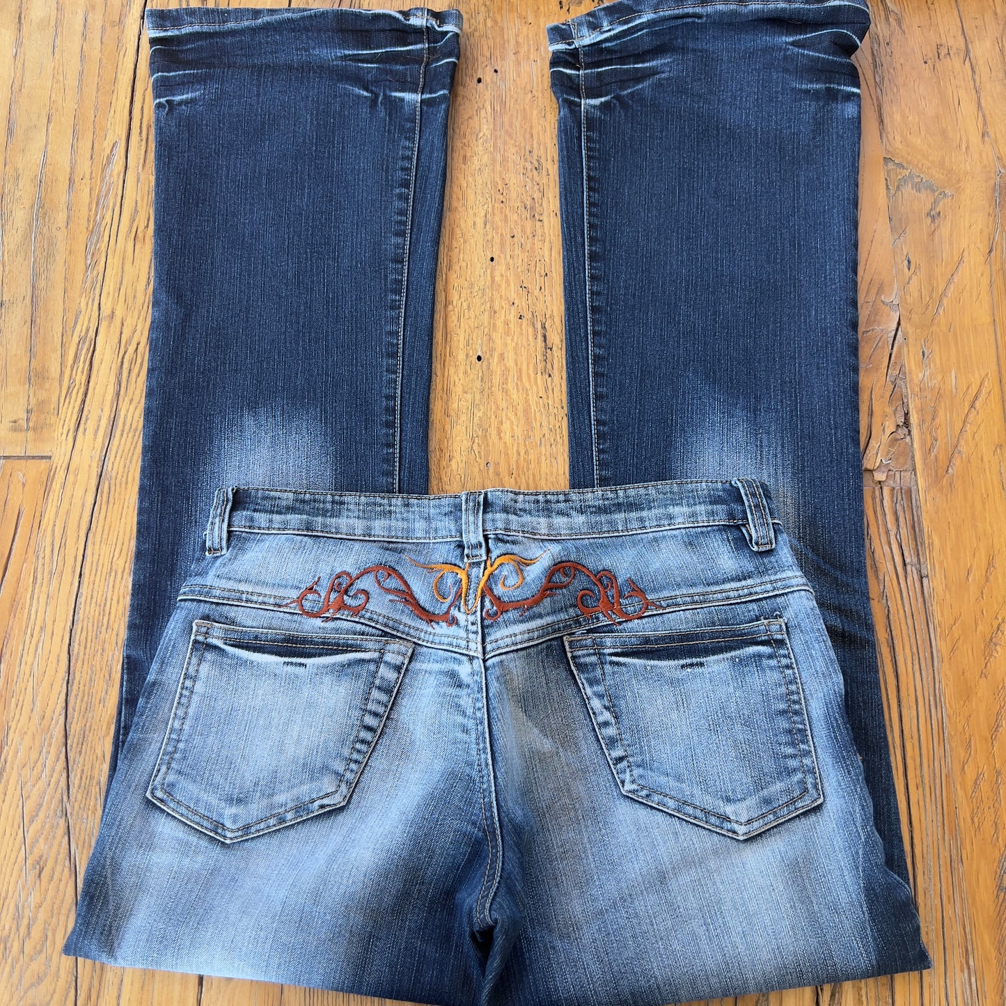 two-toned denim jeans