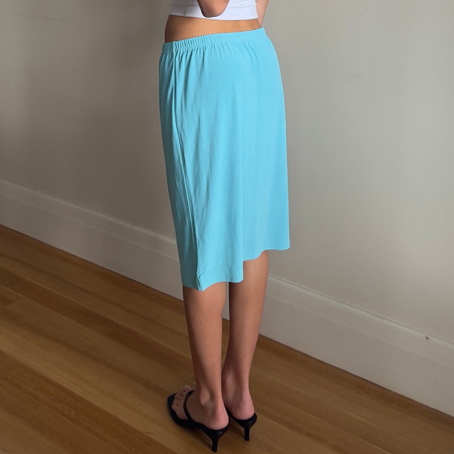 aqua midi skirt