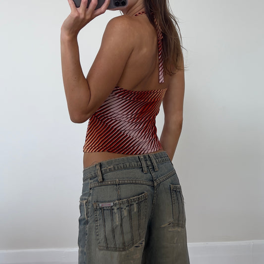 graphic halter top