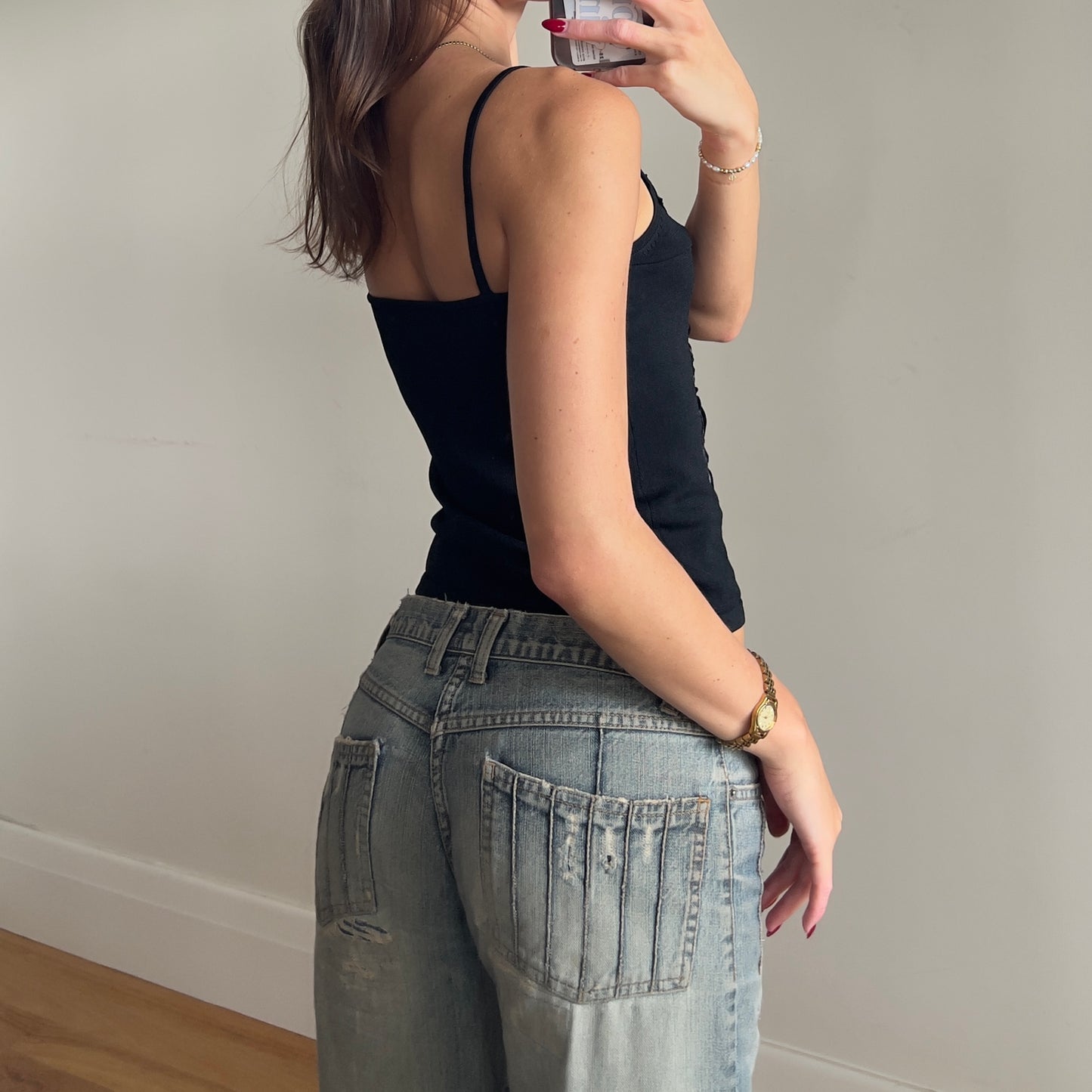 black beaded cami