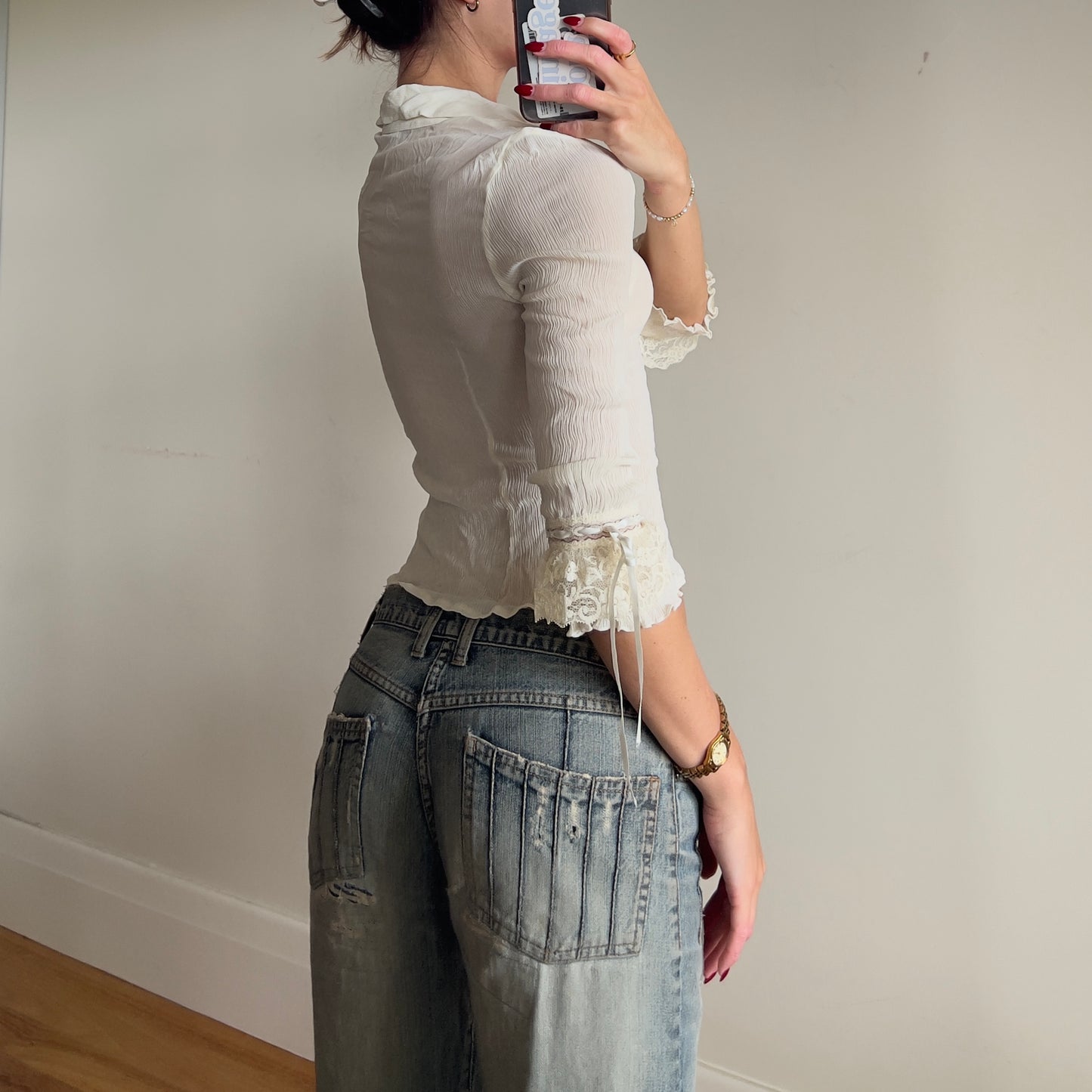 lace chiffon blouse
