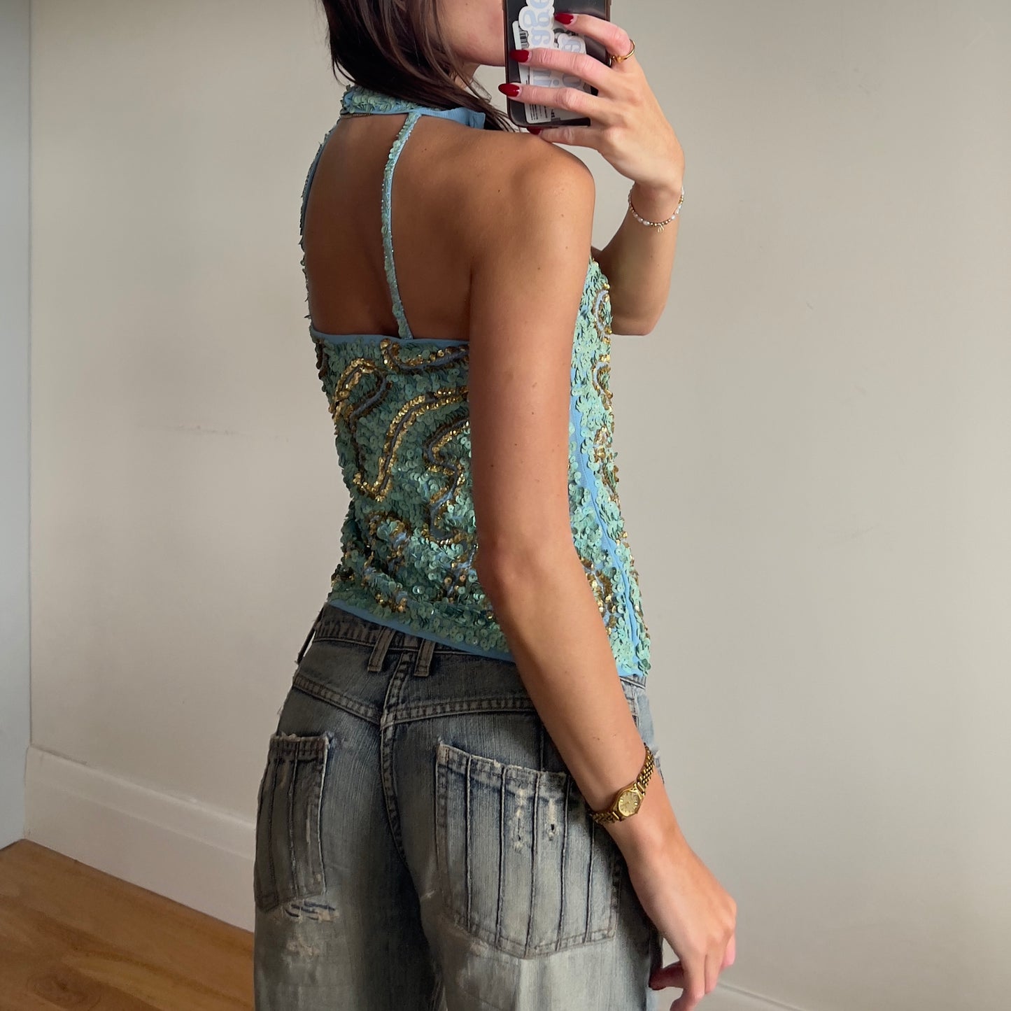 sequin tank top