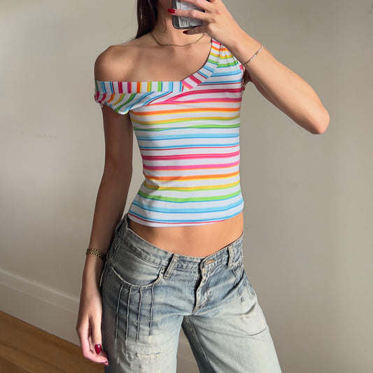 rainbow stripe tank top