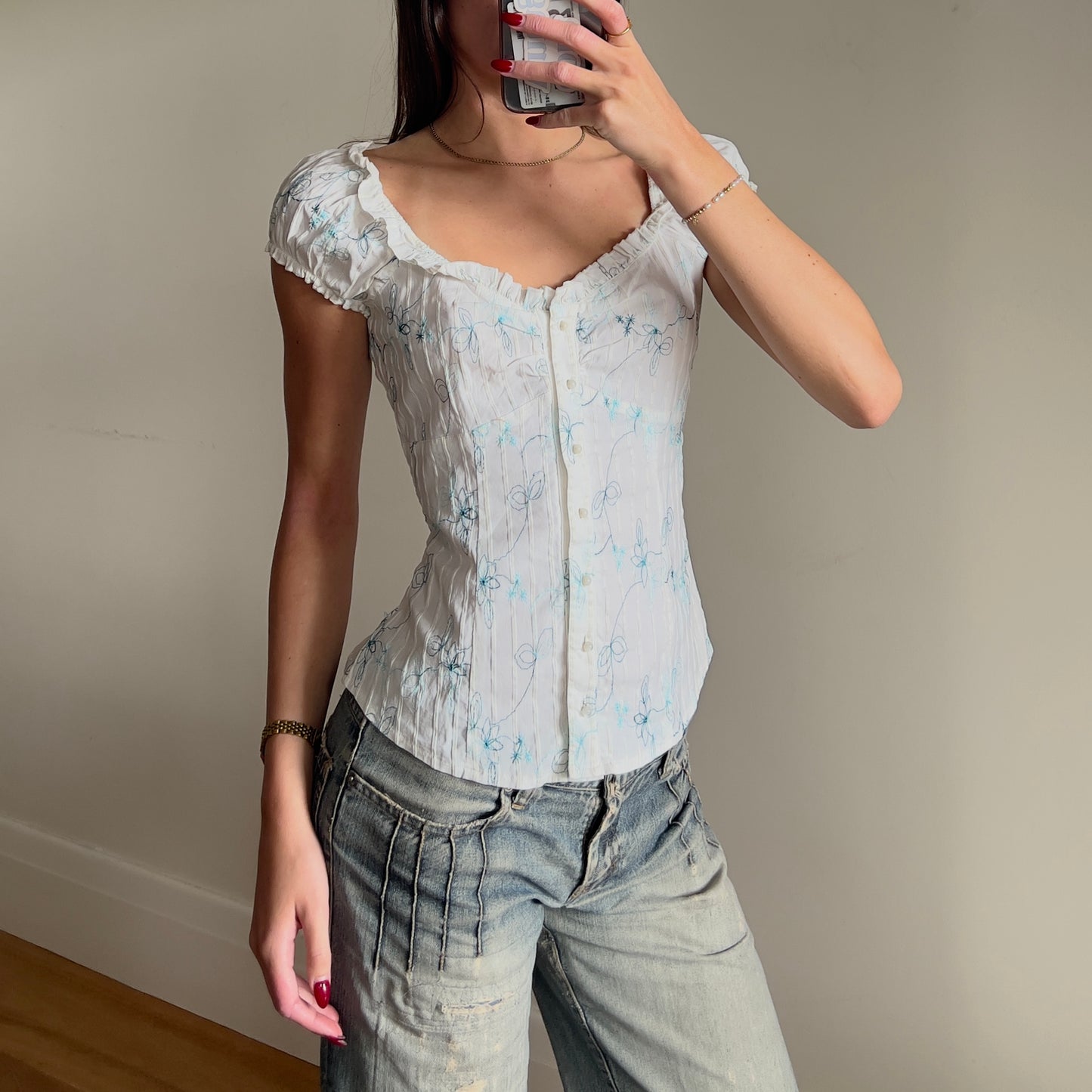 milkmaid frill top