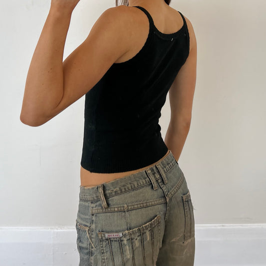 black knit tank