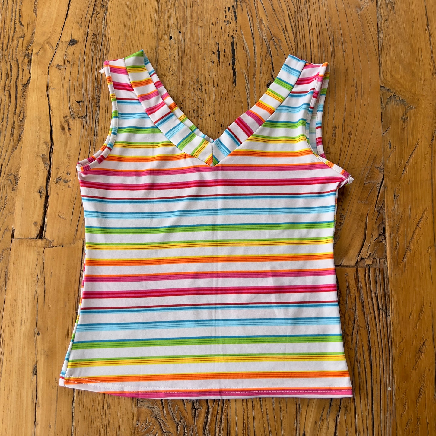rainbow stripe tank top