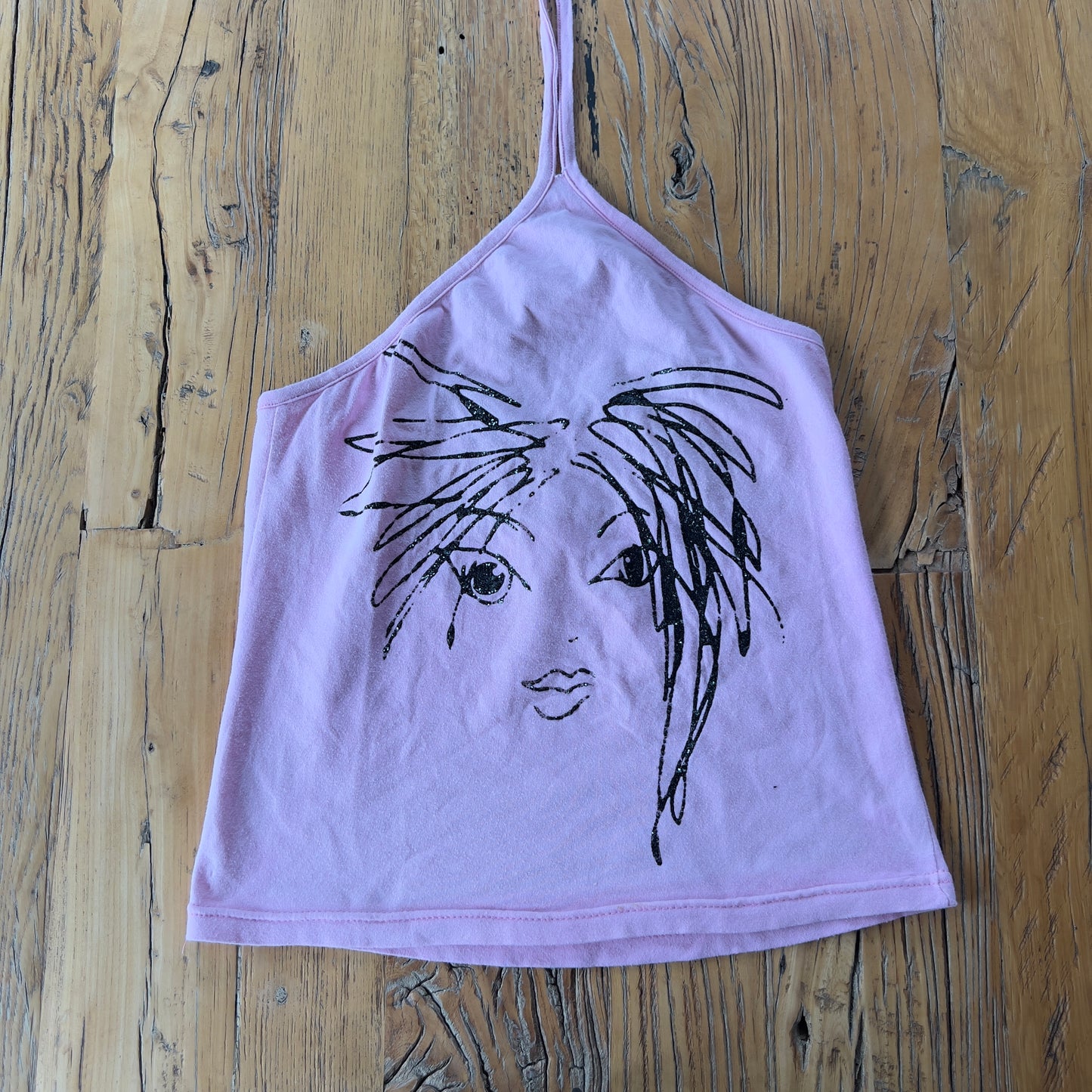 graphic halter top
