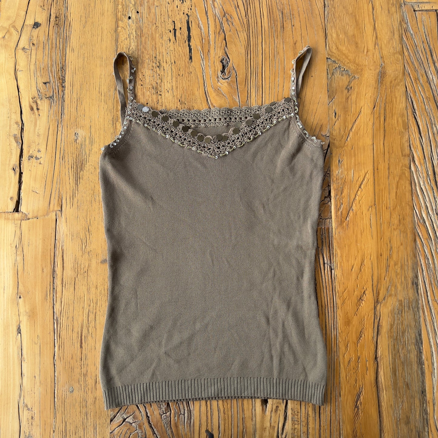 khaki cami top