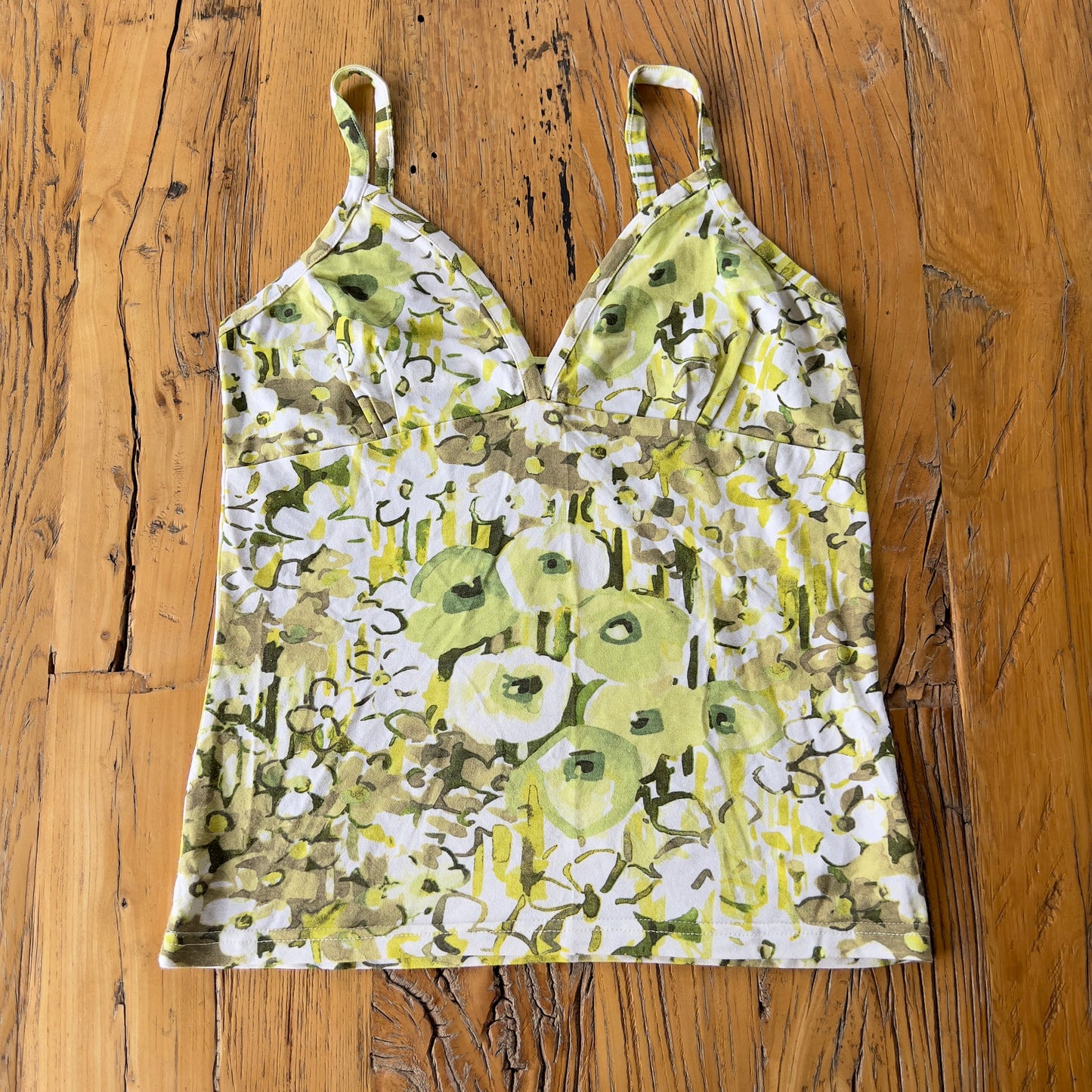 graphic green cami
