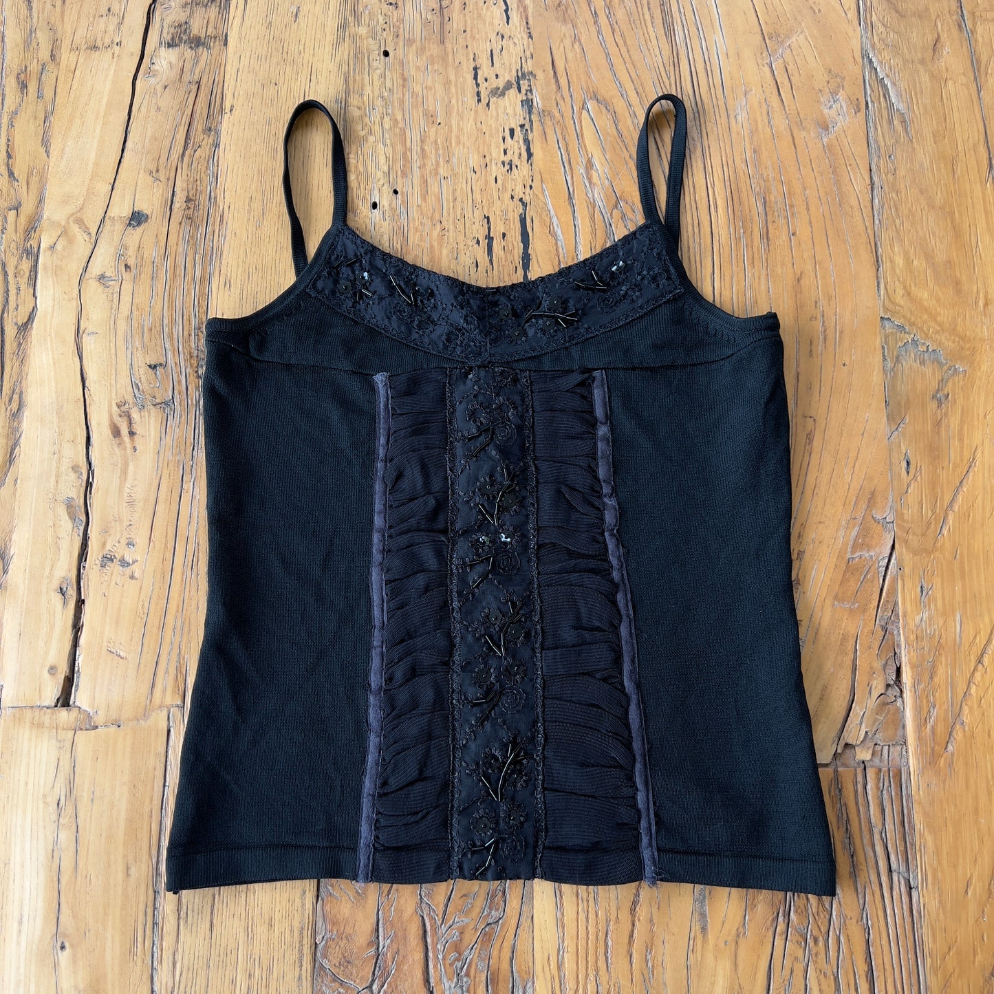 black beaded cami
