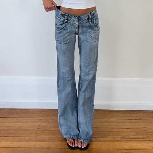 light wash bootcut jeans