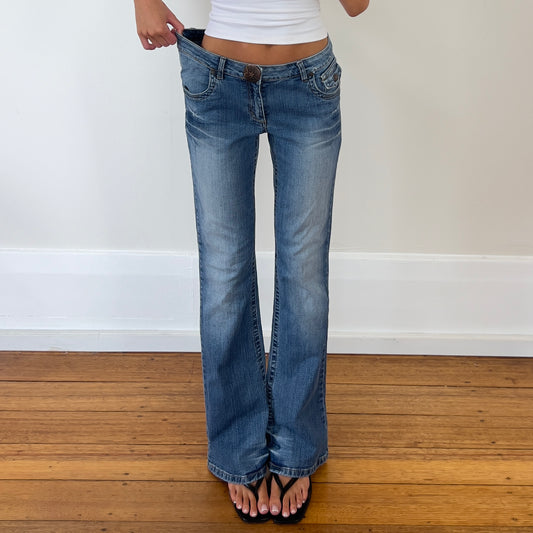 low rise bootcut jeans