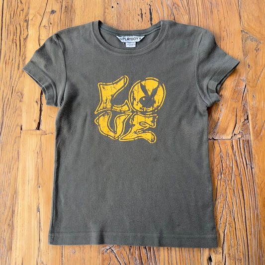 y2k graphic Playboy baby tee