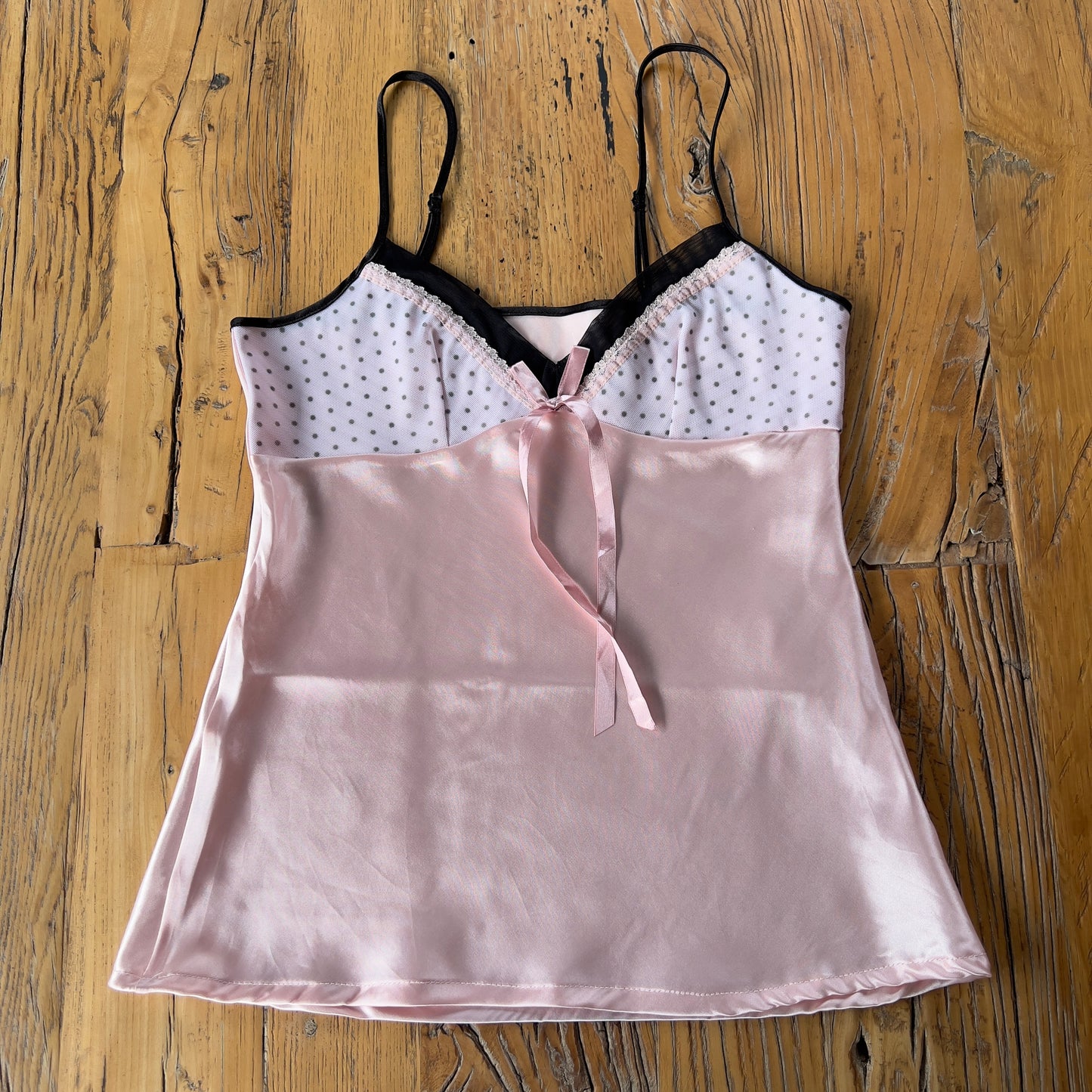 silky pink cami