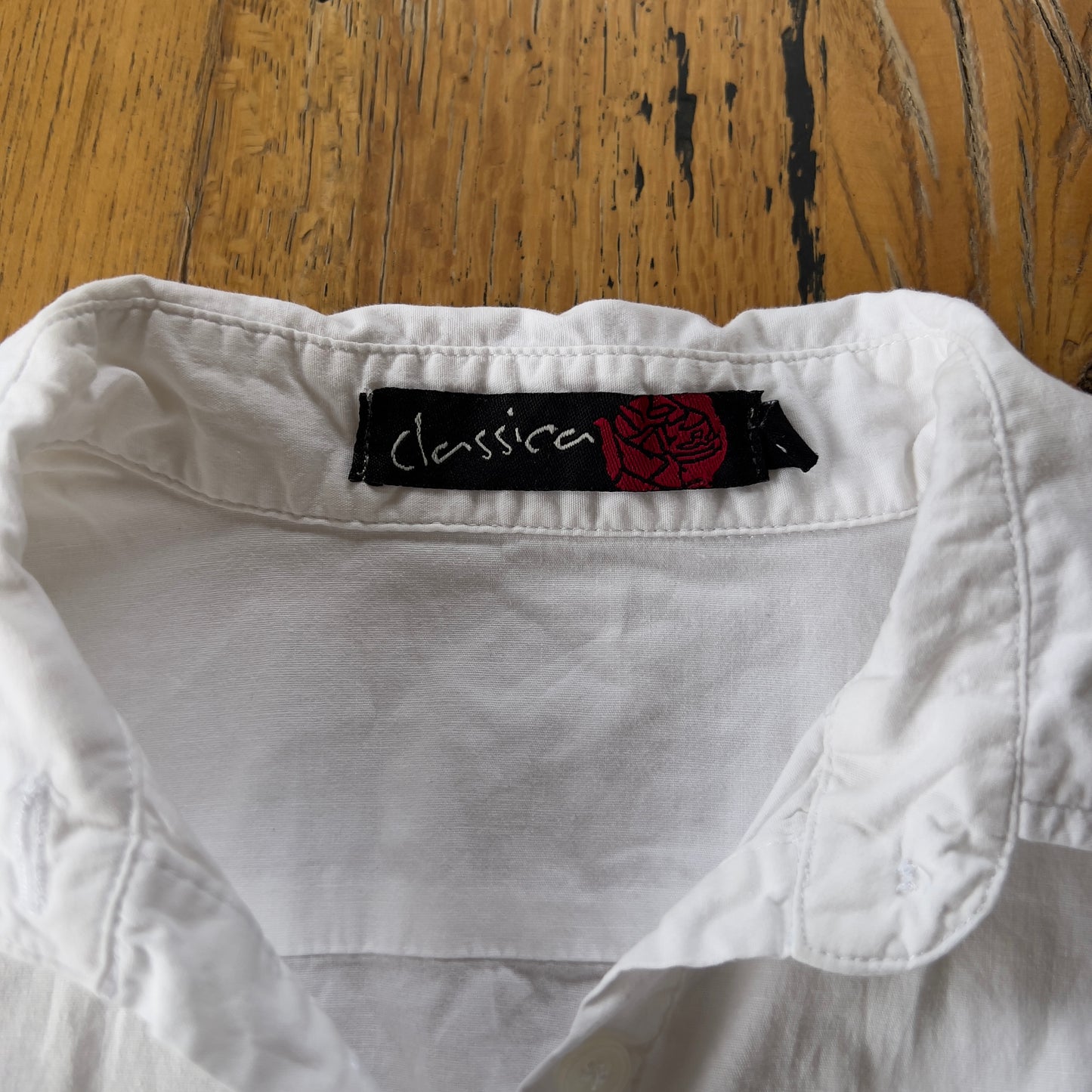 white lace up shirt