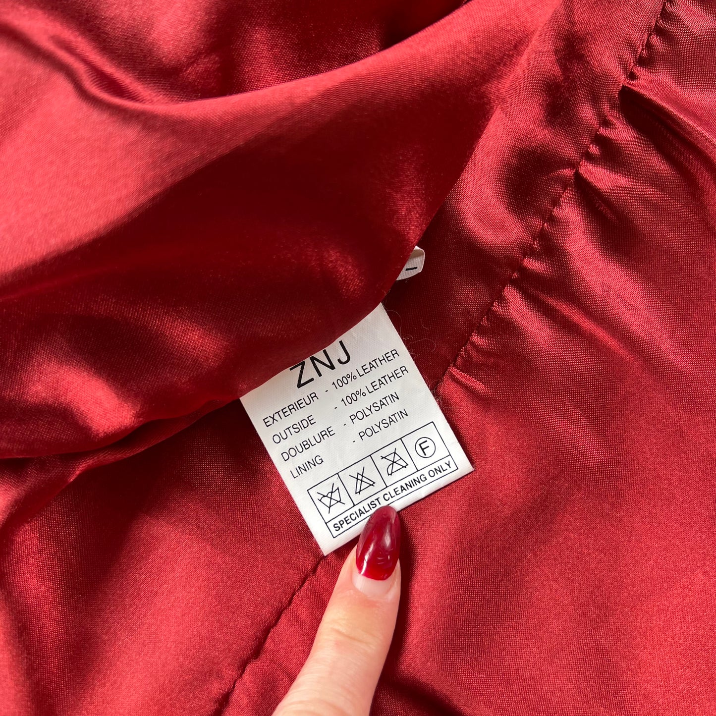 red leather jacket