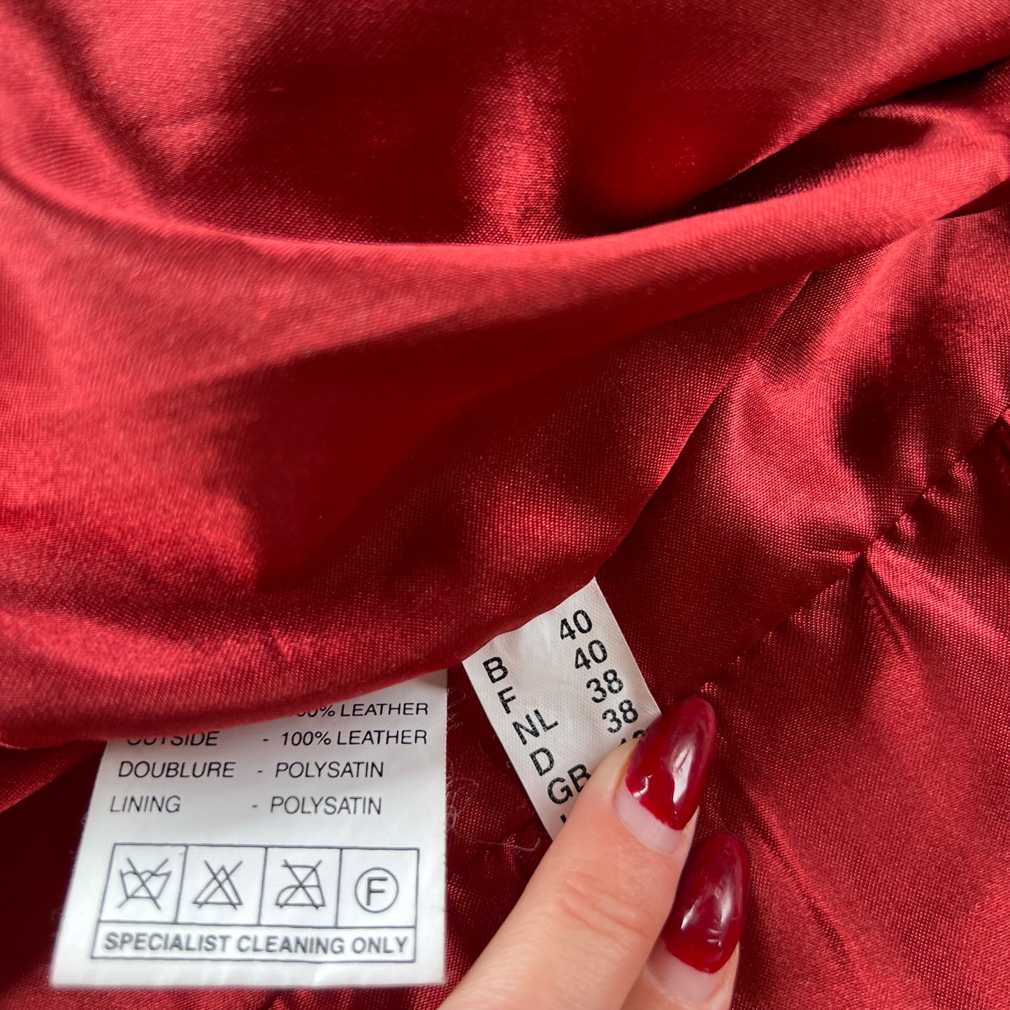 red leather jacket