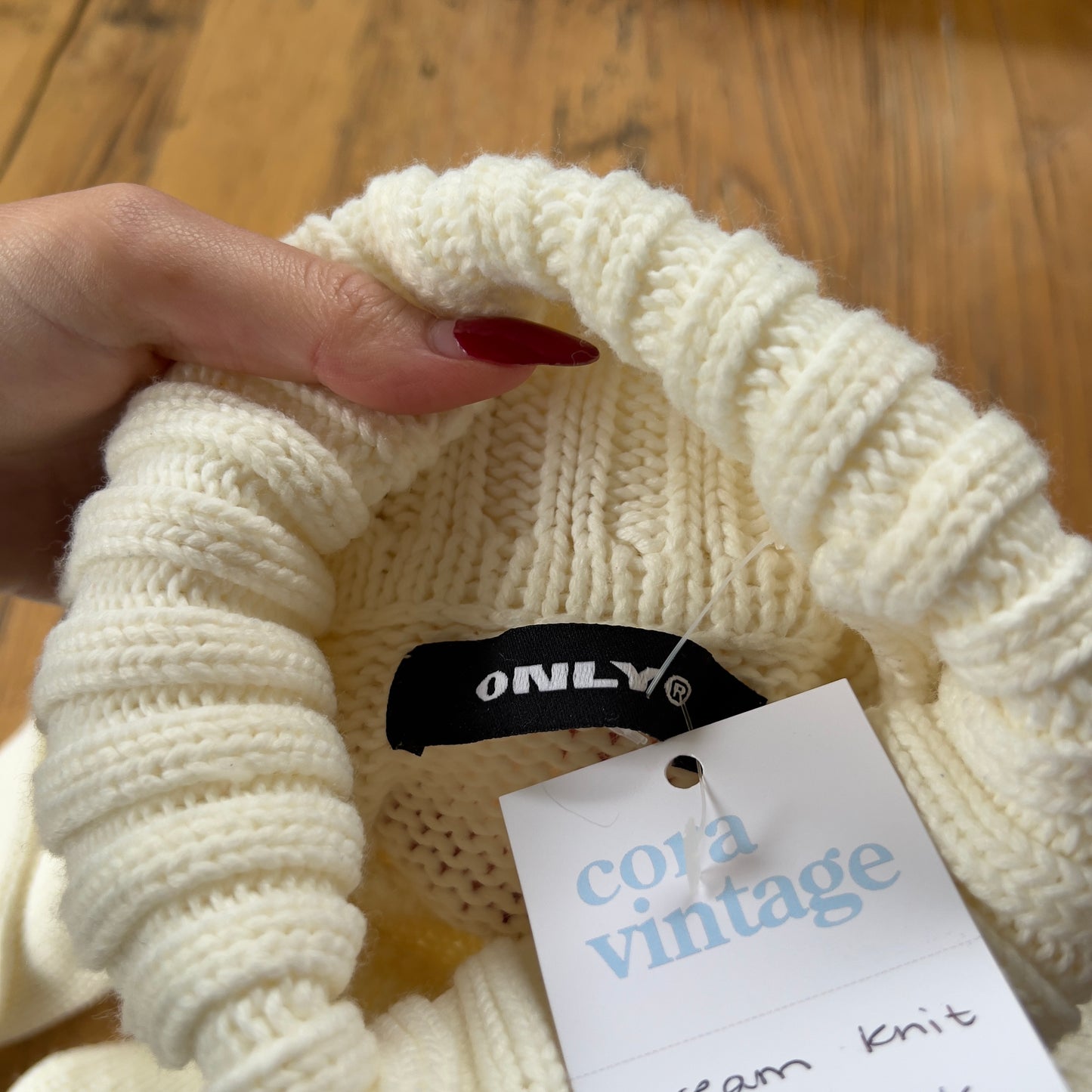 cream knit jumper