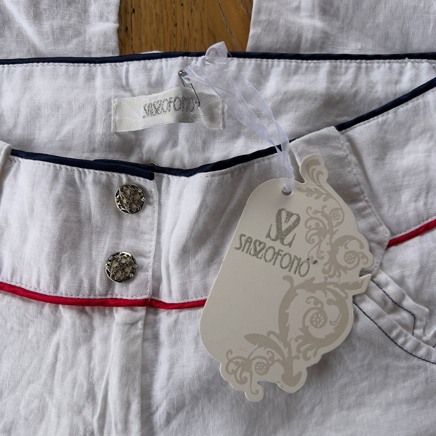 deadstock white linen pants