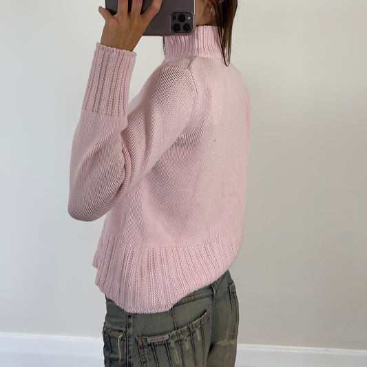 pink zip up knit