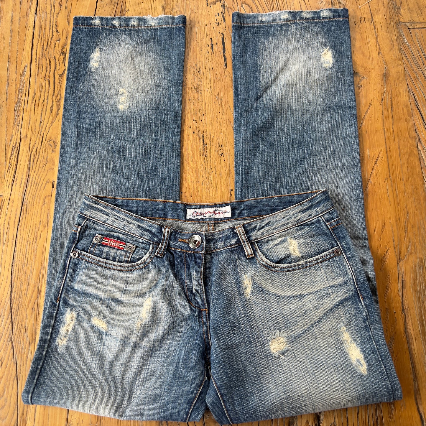 low rise bootcut jeans