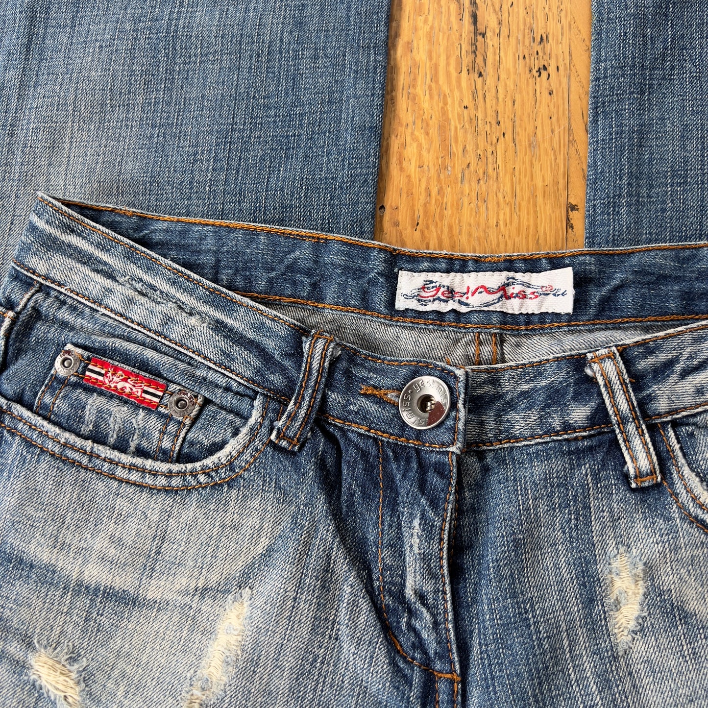 low rise bootcut jeans