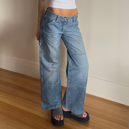 wide leg denim jeans