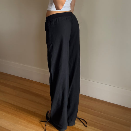black linen pants