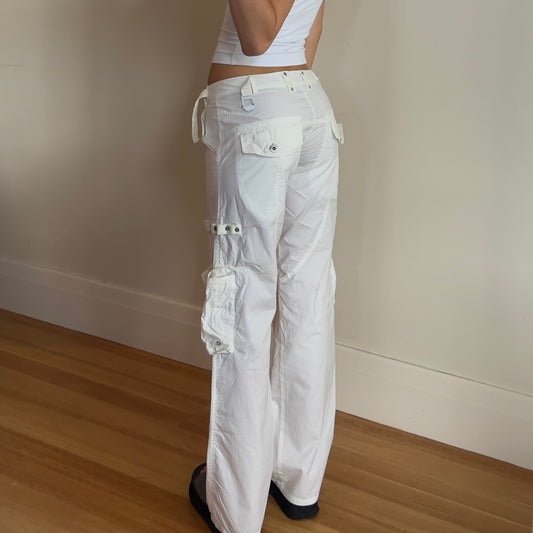 white cargo pants