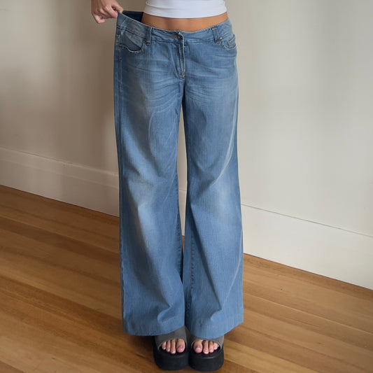 wide leg denim jeans