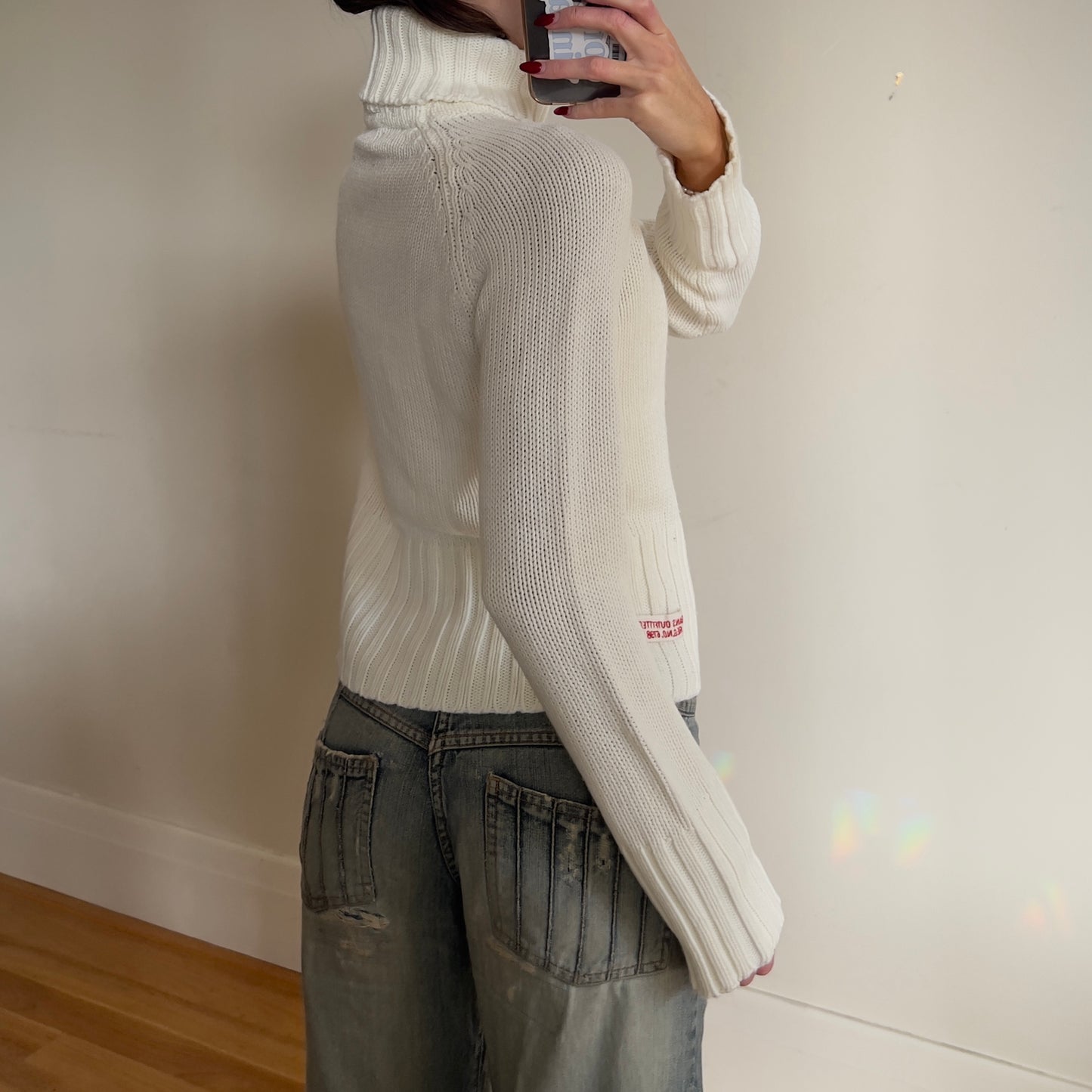 cream knit jumper