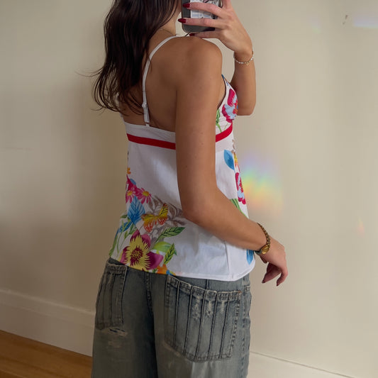 y2k floral cami