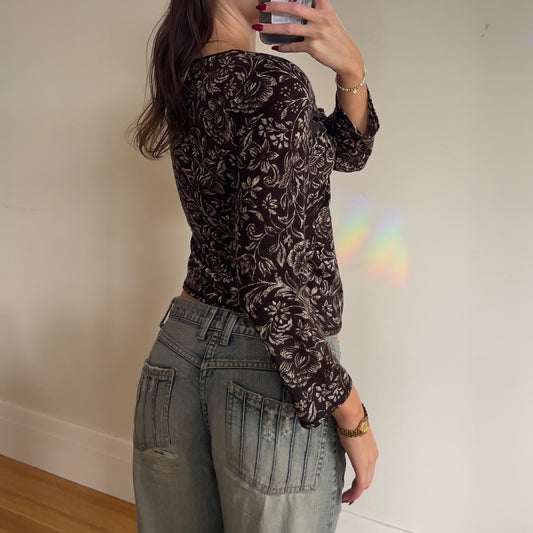 floral wool long sleeve