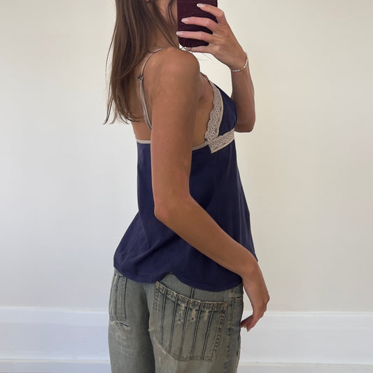 navy lace cami