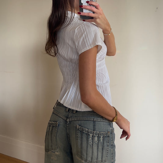 white button up shirt